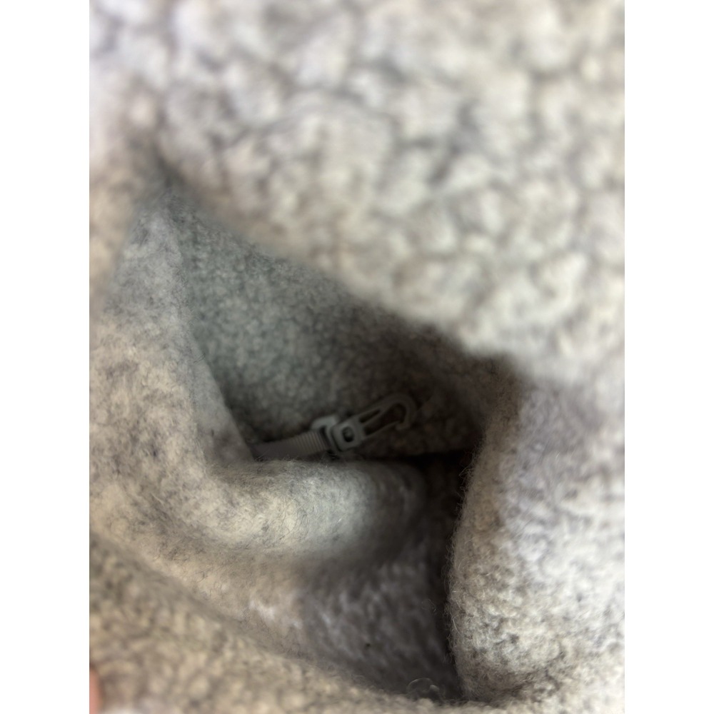 Lululemon Women's So Sherpa Hooded Jacket Grey FUZZY Wool Zip up Coat Size 6 - Picture 7 of 10